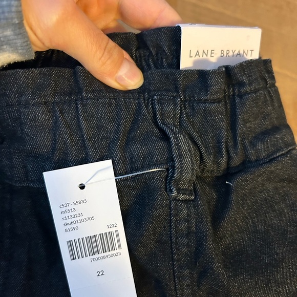 Nwt Lane Bryant Black Denim Straight Leg Cargo Pants - Picture 6 of 10